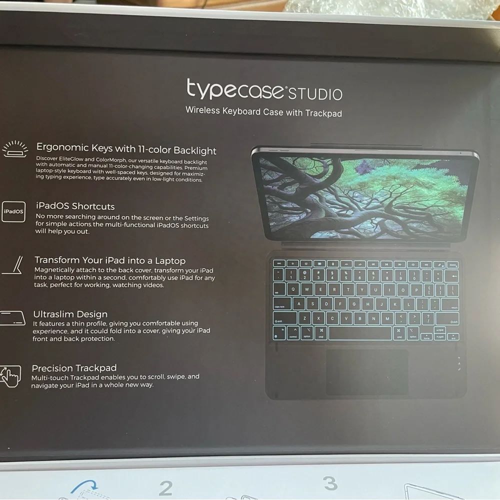 Studio Black Wireless Keyboard Case with Trackpad
